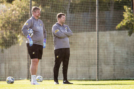 Häckens målvaktstränare Christoffer Källqvist och