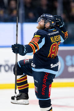 Djurgårdens Linus Klasen jublar