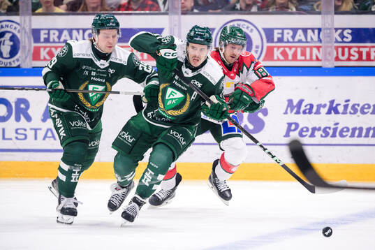 Färjestads Oskar Steen och Joakim Nygård