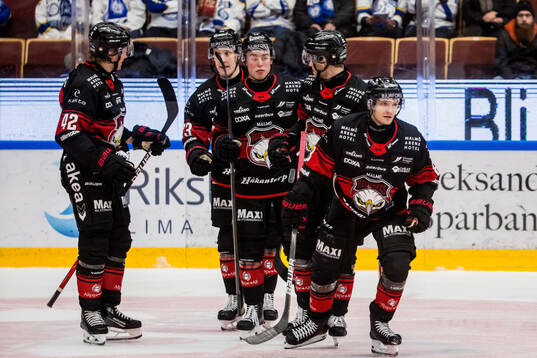 Malmö Redhawks Johan Olofsson jublar