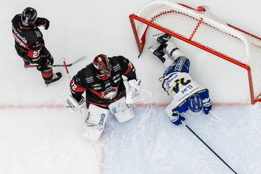 Malmö Redhawks målvakt Daniel Marmenlind och Leksands