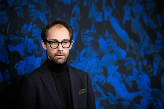 Tobias Tibell, acting general secretary of the Swedish Football Association, at a press conference following the decision to terminate the assignment of general secretary Andrea Möllerberg,