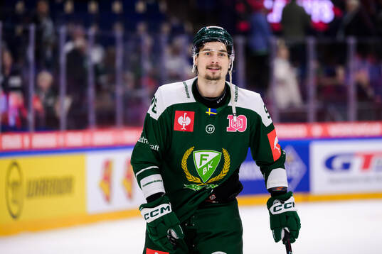 David Tomasek of Färjestad celebrates