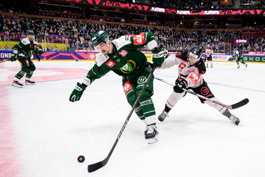 David Tomasek of Färjestad  and Jani Lajunen