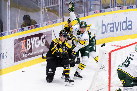 Västerås Anton Gradin och Björklövens Jesper Lindgren