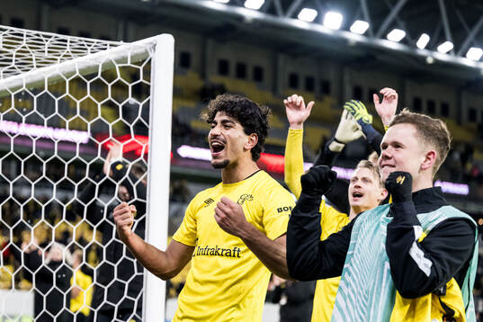 Ahmed Qasem of Elfsborg celebrates