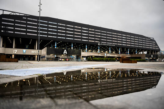 General exterior view of Elda Stadion ahead of the UEFA Europa League football match between Malmö FF and Twente on January 23, 2025 in Malmö. 