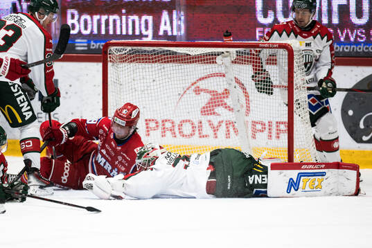 Frölundas målvakt Tobias Normann och Timrås Filip