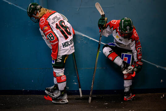 Frölundas Elisa Holopainen och Emilia Bergeby Hallbeck