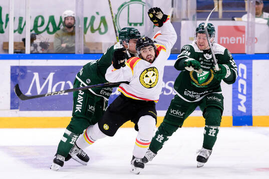 Färjestads Joel Nyström och Oskar Steen