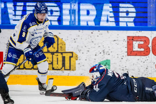 Linköpings målvakt Jesper Myrenberg och Leksands Patrik