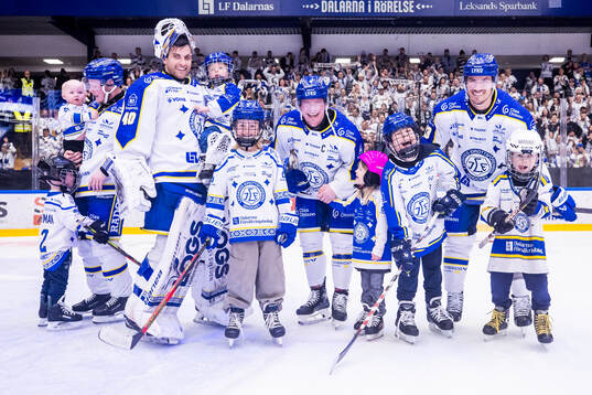 Leksands Kalle Östman och målvakt Mantas Armalis och