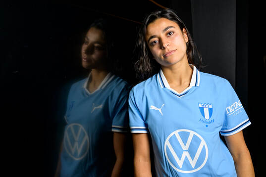 Malmö FF presenterar Ines Belloumou som ny spelare med Malmö FF den 27 januari 2025 i Malmö. 