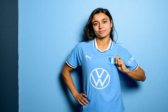 Malmö FF presenterar Ines Belloumou som ny spelare med Malmö FF den 27 januari 2025 i Malmö. 