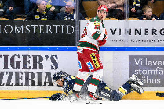 HV71s Jonathan Ang och Modos David Bernhardt