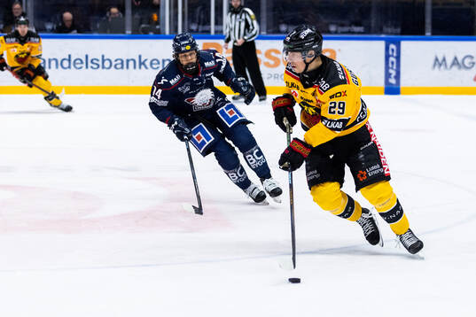 Linköpings Eddie Genborg och Luleås Erik Gustafsson