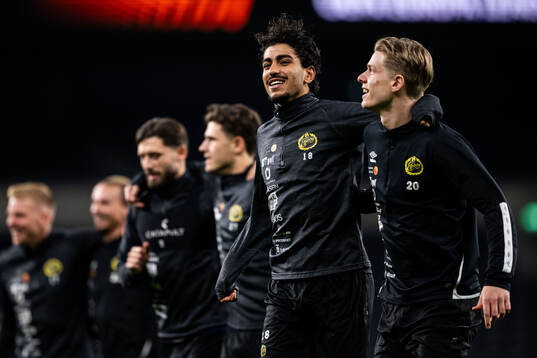 Ahmed Qasem and Gottfrid Rapp of Elfsborg