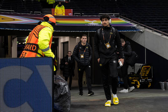 Ahmed Qasem of Elfsborg ahaed of the UEFA Europa League