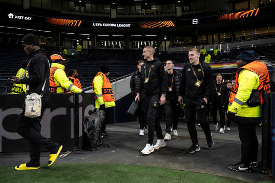 Sebastian Holmen and Gustav Henriksson of Elfsborg