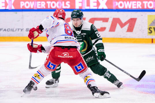 Timrås Oliver Kapanen och Färjestads Joel Nyström