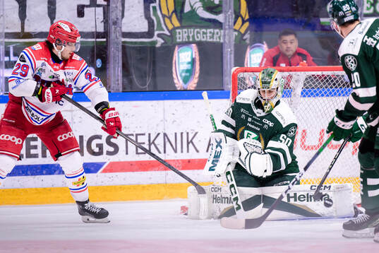 Färjestads målvakt Damian Clara