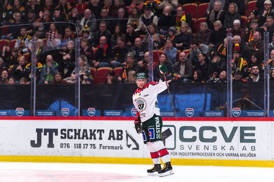 Frölundas Mikael Ruohomaa jublar