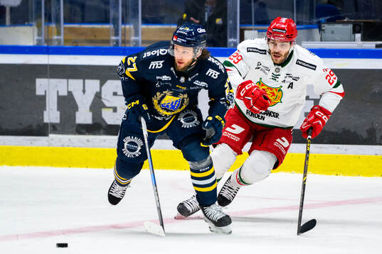 Södertäljes Daniel Norbe och Moras Johan Persson