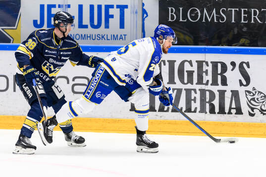 HV71s Olle Alsing och Leksands Lucas Elvenes