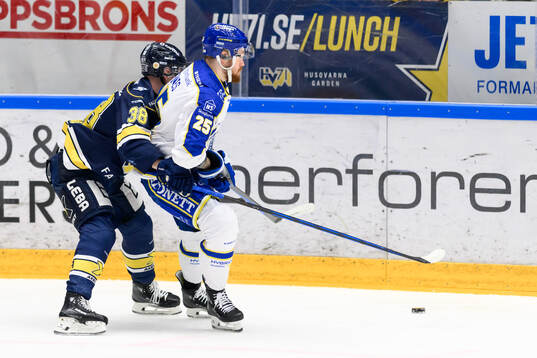 HV71s Olle Alsing och Leksands Lucas Elvenes
