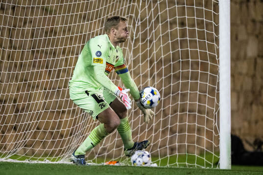 Goalkeeper Peter Abrahamsson of Häcken