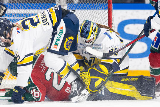 HV71s målvakt Lina Van Noort och Frölundas Hanna Olsson