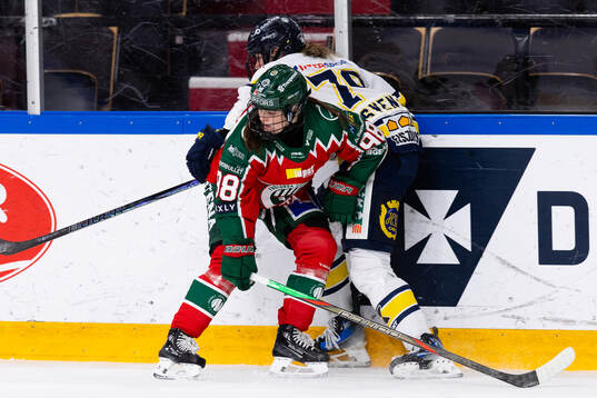 Frölundas Sydney Brodt och HV71s Elin Svensson