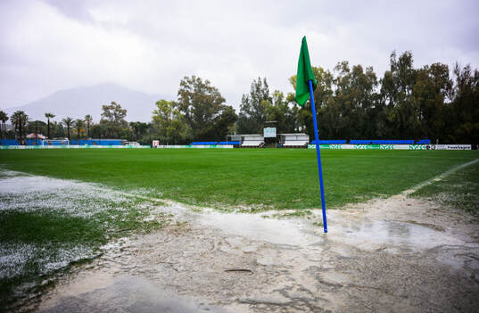 Banus football center pitch ahead of the friendly football match between Häcken and Brann on February 3, 2025 in Marbella. 
