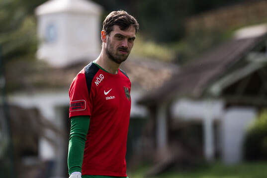 Goalkeeper Davor Blazevic of Brommapojkarna ahead of the friendly football match between Brommapojkarna and Fredrikstad on February 4, 2025 in Marbella. 