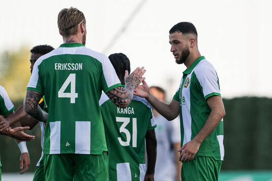 Victor Eriksson and Abdelrahman Boudah Saidi of Hammarby