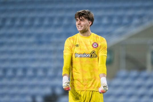 Goalkeeper Julian Eystone of Brentford B celebrates