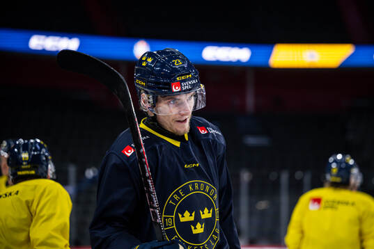 Lias Andersson of the Swedish national ice hockey team at a