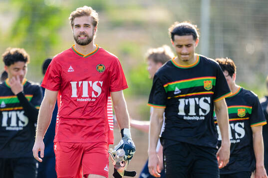 Goalkeeper Victor Astor of GAIS looks dejected