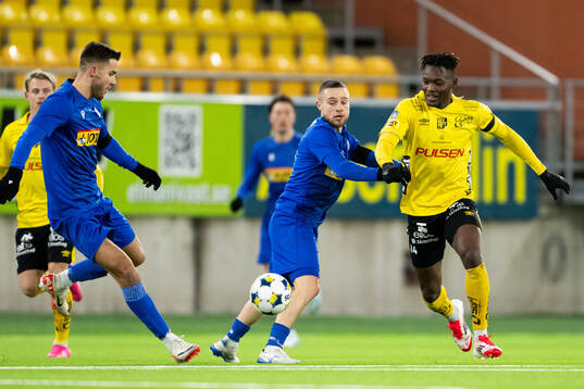 Sandefjords Loris Mettler och Elfsborgs Jalal Abdullai
