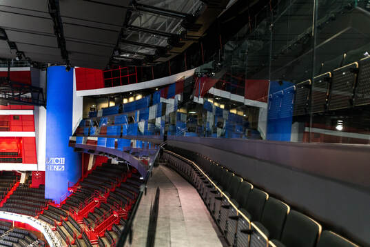 General interior view of Avicii Arena from the top seat rows