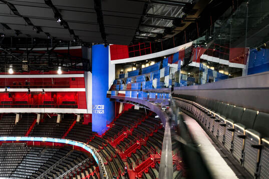 General interior view of Avicii Arena from the top seat rows