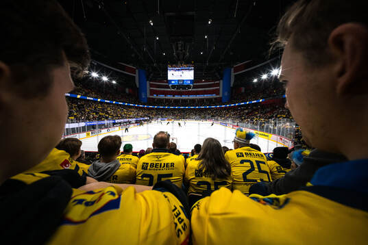 General view of Avicii Arena from a spectators seat
