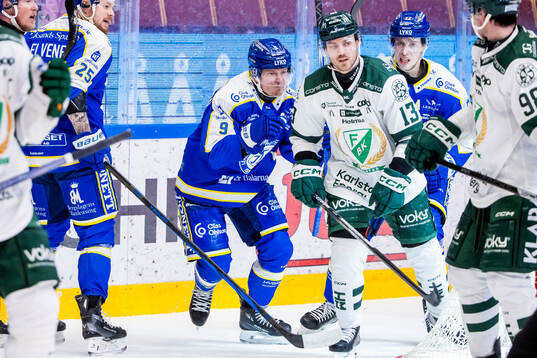 Leksands Patrik Zackrisson och Färjestads Joel Kellman