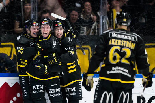 AIKs Rasmus Rudslätt, Oliver Tärnström och Daniel