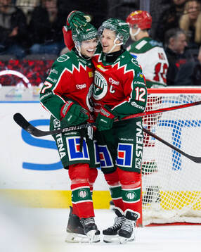 Frölundas Max Friberg jublar