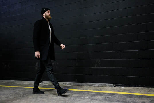 Mattias Ekholm of Sweden arrives to the arena for the Four