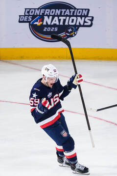 Jake Guentzel of USA celebrates