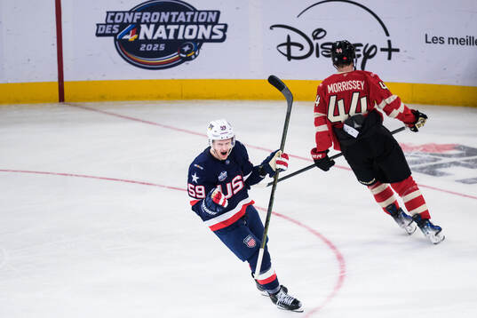 Jake Guentzel of USA celebrates