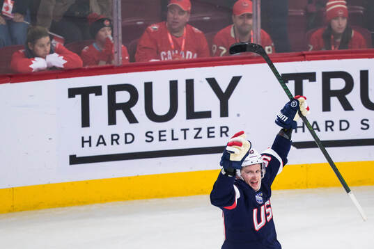 Jake Guentzel of USA celebrates