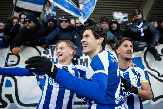 IFK Göteborgs Eman Markovic jublar ihop med Linus